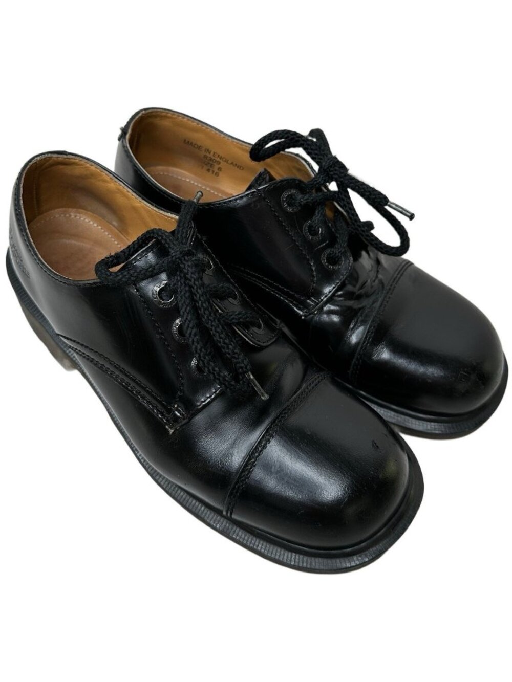 Dr Martens Platform Oxfords Cap Toe Black England Women’s UK 6 US 8 Chunky Y2K